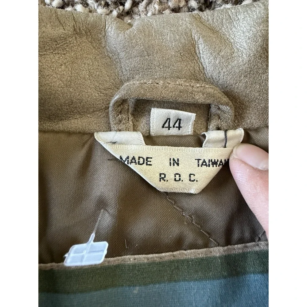 Vintage Aviator Aeropostale 1925 Men's Leather Bomber Jacket Size 44